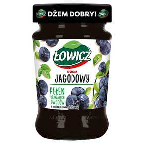 DŻEM ŁOWICZ JAGODA O OBNIŻ ZAWAR CUKRU 280 g AGROS NOVA