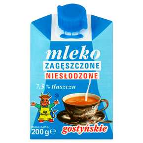 MLEKO GOSTYŃ ZAGĘSZCZONE NIESŁODZ 7,5 % 200 g KRT