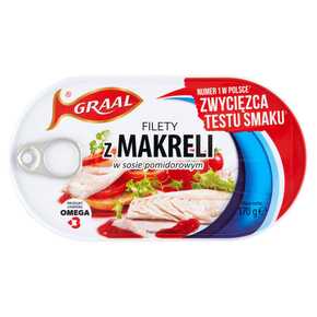 FILETY Z MAKRELI GRAAL W SOSIE POMIDOROWYM 170 g