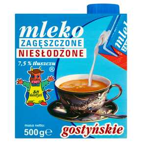MLEKO GOSTYŃ ZAGĘSZCZONE NIESŁODZ 7,5 % 500 g KRT