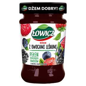 DŻEM ŁOWICZ LEŚNY WIELOOWOCOWY O OBNIŻ ZAWAR CUKRU 280 g AGROS NOVA