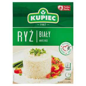 RYŻ KUPIEC BIAŁY DŁUGOZIARNISTY 4*100 g