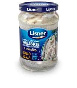 FILETY ŚLEDZIOWE LISNER W OLEJ WIEJSKIE 600 g SŁOIK