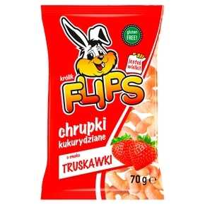 CHRUPKI KUKURYDZIANE FLIPS TRUSKAWKA 70 g SANTE