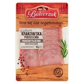 KIEŁBASA KRAKOWSKA PODSUSZANA PLASTRY 90 g BALCERZAK