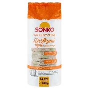 WAFLE SONKO RYŻOWE Z PESTKAMI DYNI 130 g HFP