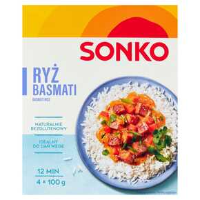 RYŻ SONKO BASMATI BIAŁY DŁUGI 4*100 g HFP