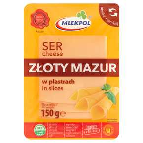 SER MLEKPOL ZŁOTY MAZUR PLASTRY 150 g