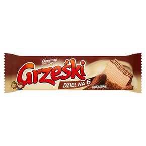 WAFEL GRZEŚKI DZIEL NA 6 KAKAOWY 26 g COLIAN
