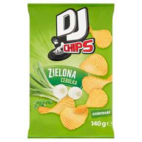 CHIPSY DJ ZIELONA CEBULKA FALISTE 140 g MW DOBRY WYBÓR