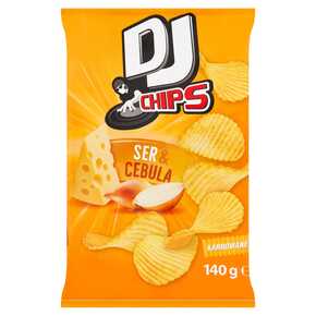 CHIPSY DJ SEROWO-CEBULOWE FALISTE 140 g MW DOBRY WYBÓR