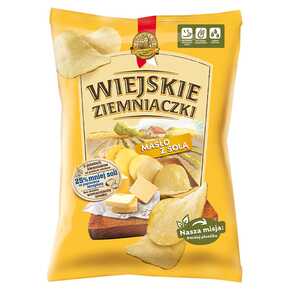 CHIPSY WIEJSKIE ZIEMNIACZKI MASŁO Z SOLĄ 130 g LBS