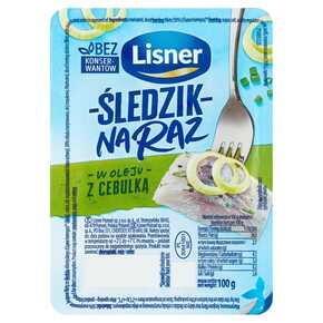 ŚLEDZIK LISNER NA RAZ Z CEBULKĄ 100 g