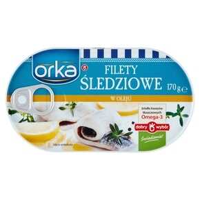 FILETY ŚLEDZIOWE ORKA W OLEJU 170 g MW DOBRY WYBÓR