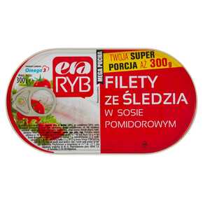 FILETY ŚLEDZIOWE ERA RYB W SOSIE POMIDOROWYM 300 g GRAAL