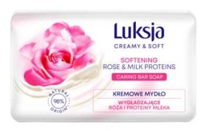 MYDŁO LUKSJA CREAMY RÓŻA KOSTKA 90 g SARANTIS