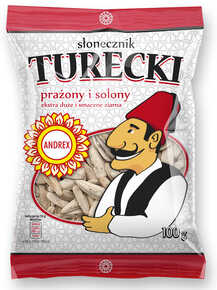 SŁONECZNIK ANDREX TURECKI PRAŻONY Z SOLĄ 100 g