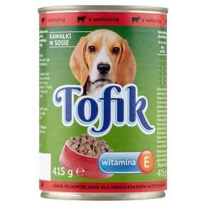 KARMA PIES TOFIK Z WOŁOWINĄ W SOSIE 415 g MW DOBRY WYBÓR PUSZ