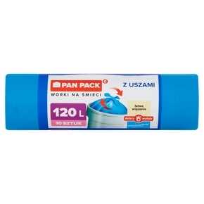 WORKI NA ŚMIECI PANPACK Z USZAMI 120 l 10 szt. MW DOBRY WYBÓR