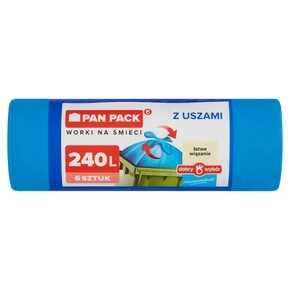 WORKI NA ŚMIECI PANPACK USZY 240 l 6 szt.