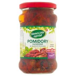 POMIDORY SŁONECZNY OGRÓD SUSZONE W OLEJU Z ZIOŁ 314 ml MW DOBRY WYBÓR