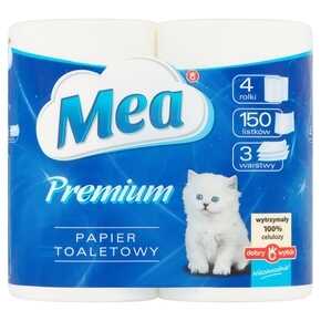 PAPIER TOALETOWY MEA PREMIUM BIAŁY 3W 4 szt. MW DOBRY WYBÓR