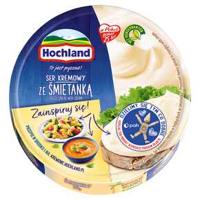 SER TOPIONY HOCHLAND ŚMIETANKOWY KRĄŻEK 180 g