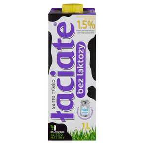 MLEKO UHT ŁACIATE BEZ LAKTOZY 1,5 % 1 l SM MLEKPOL