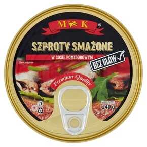 SZPROTY MK SMAŻONE W SOSIE POMIDOROWYM 240 g KONSHURT