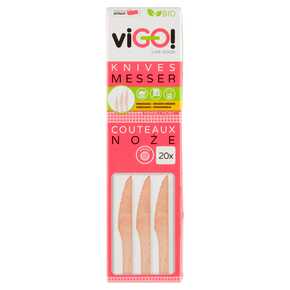NOŻE DREWNIANE VIGO BIO 20 szt. QUICKPACK