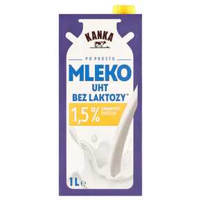 MLEKO UHT KANKA BEZ LAKTOZY 1,5 % 1 l MW DOBRY WYBÓR