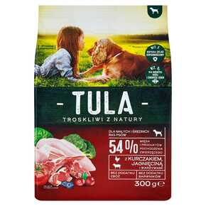 KARMA PIES TULA SUCHA KURCZAK JAGNIĘCINA WARZYWA 300 g MW DOBRY WYBÓR
