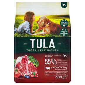 KARMA PIES TULA SUCHA WOŁOWINA WARZYWA 300 g MW DOBRY WYBÓR