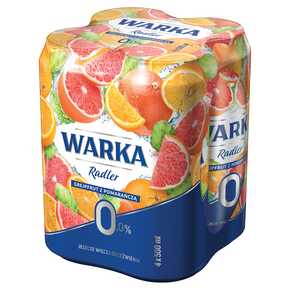 PIWO WARKA RADLER GREJP-POMAR 0% 500 ml 4-PAK GŻ PUSZ