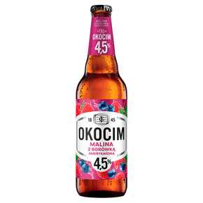 PIWO OKOCIM MALINA Z BORÓW AMERYKAŃSKA 4,5 % 500 ml CP BUT ZW