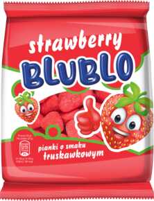 PIANKI BLUBLO O SMAKU TRUSKAWKOWYM 80 g EUROBRAND
